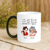 Personalisierte Tasse mit Illustration und Namen für beste Freundinnen – Beste Freunde – Motiv 9