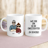 Personalisierte Tasse mit Druck für Opa mit Enkeln – Wie der Opa...