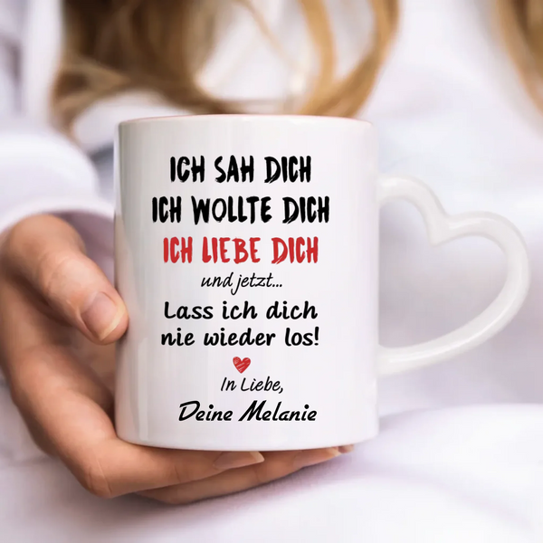 Herz Tasse Mock up Hände