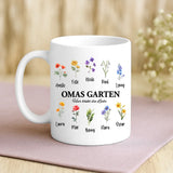 Personalisierte Tasse mit Druck für Oma – Omas Blumen – Motiv 3