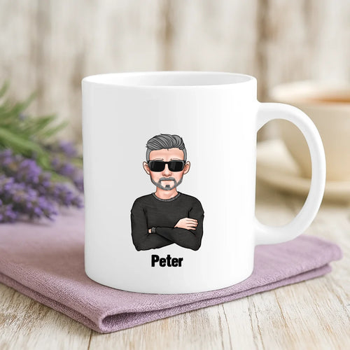 Personalisierte Tasse mit Druck für den Ruhestand – Legende, Kollege, Rentner – Motiv 2