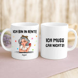 Personalisierte Tasse mit Druck zum Renteneintritt – Ich muss gar nichts