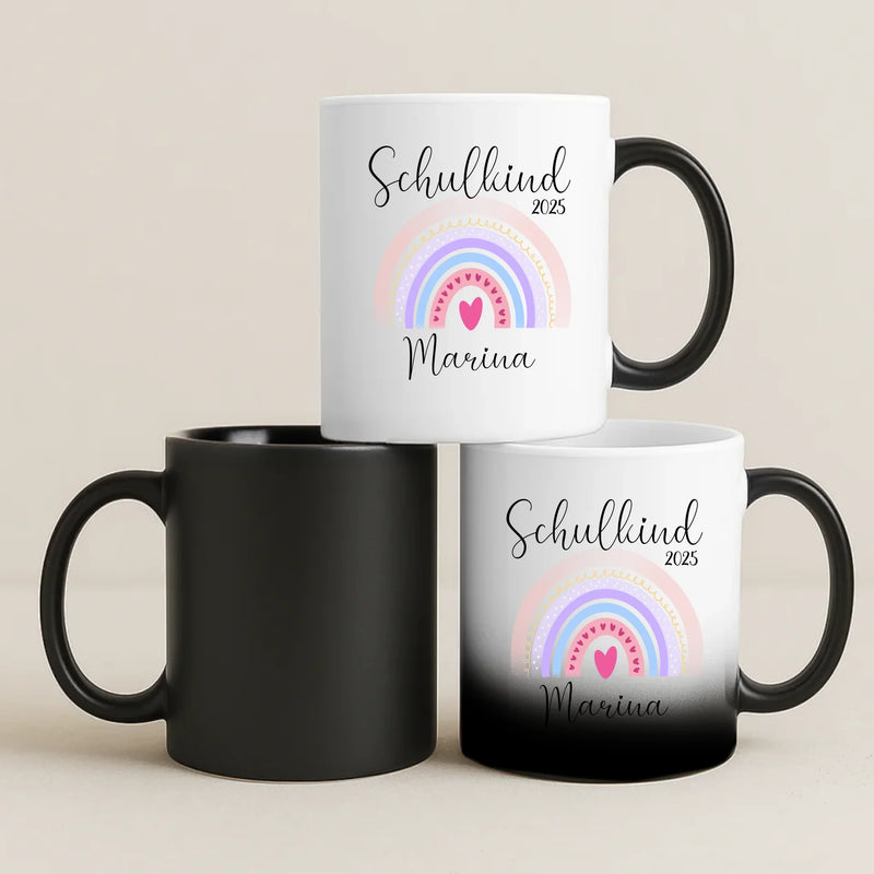 Magische Tasse mit Thermo-Farbwechsel und personalisiertem Namen – witzige Geschenkidee von Love & Faith