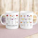 Weiße Tasse mit personalisiertem Spruch und Namen – individuelle Geschenkidee von Love & Faith