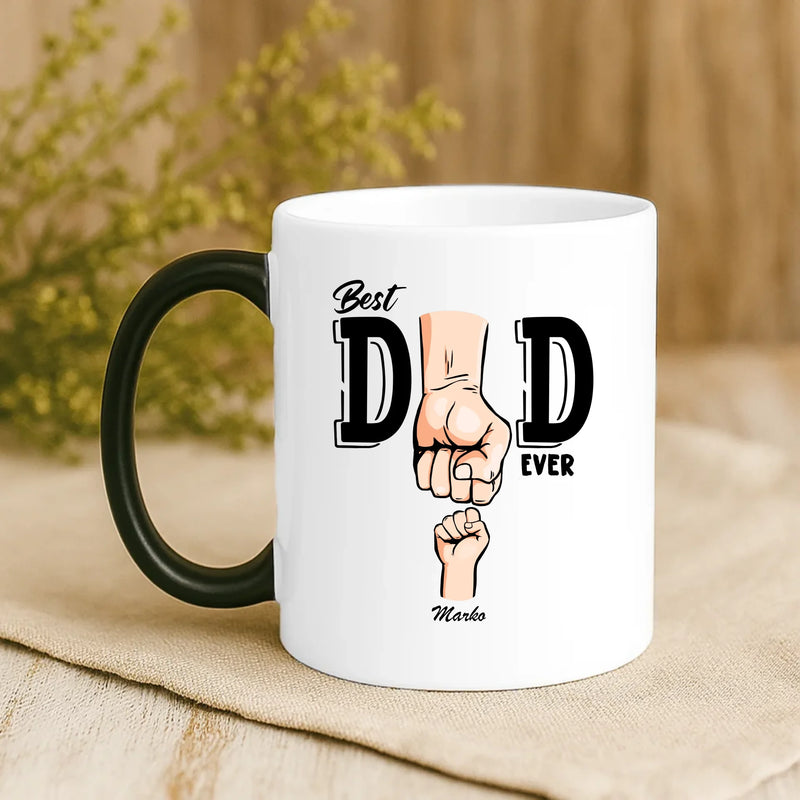 Magische Tasse mit Thermo-Farbwechsel und personalisiertem Namen – witzige Geschenkidee von Love & Faith