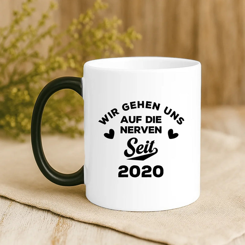 Magische Tasse mit Thermo-Farbwechsel und personalisiertem Namen – witzige Geschenkidee von Love & Faith