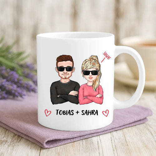 Personalisierte Tasse Gewonnen mit Foto für Paare – Motiv 2