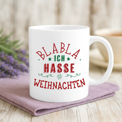 Personalisierte Tasse Weihnachtsmuffel mit Druck für beste Freunde – Motiv 2