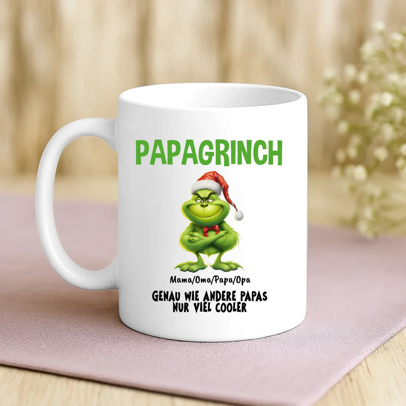 Weiße Tasse mit personalisiertem Spruch und Namen – individuelle Geschenkidee von Love & Faith