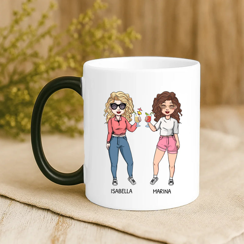 Magische Tasse mit Thermo-Farbwechsel und personalisiertem Namen – witzige Geschenkidee von Love & Faith