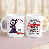 Weiße Tasse mit personalisiertem Spruch und Namen – individuelle Geschenkidee von Love & Faith