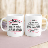 Weiße Tasse mit personalisiertem Spruch und Namen – individuelle Geschenkidee von Love & Faith