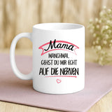 Weiße Tasse mit personalisiertem Spruch und Namen – individuelle Geschenkidee von Love & Faith