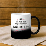 Magische Tasse mit Thermo-Farbwechsel und personalisiertem Namen – witzige Geschenkidee von Love & Faith
