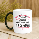 Magische Tasse mit Thermo-Farbwechsel und personalisiertem Namen – witzige Geschenkidee von Love & Faith
