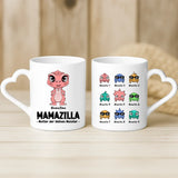Weiße Tasse mit Herzhenkel und personalisiertem Namen – romantische Geschenkidee von Love & Faith