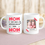 Weiße Tasse mit personalisiertem Spruch und Namen – individuelle Geschenkidee von Love & Faith