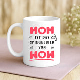 Weiße Tasse mit personalisiertem Spruch und Namen – individuelle Geschenkidee von Love & Faith