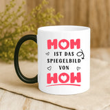 Magische Tasse mit Thermo-Farbwechsel und personalisiertem Namen – witzige Geschenkidee von Love & Faith