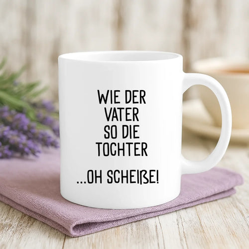 Personalisierte Tasse Wie der Vater... mit Foto für Mama & Papa – Motiv 2