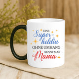 Magische Tasse mit Thermo-Farbwechsel und personalisiertem Namen – witzige Geschenkidee von Love & Faith