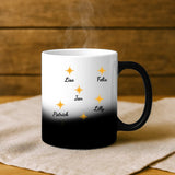 Magische Tasse mit Thermo-Farbwechsel und personalisiertem Namen – witzige Geschenkidee von Love & Faith