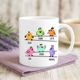 Weiße Tasse mit personalisiertem Spruch und Namen – individuelle Geschenkidee von Love & Faith