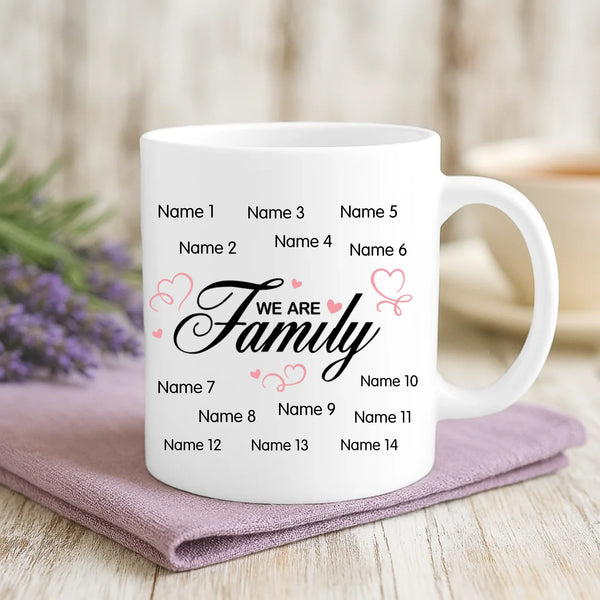 Weiße Tasse mit personalisiertem Spruch und Namen – individuelle Geschenkidee von Love & Faith