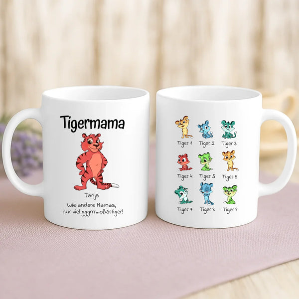 Weiße Tasse mit personalisiertem Spruch und Namen – individuelle Geschenkidee von Love & Faith