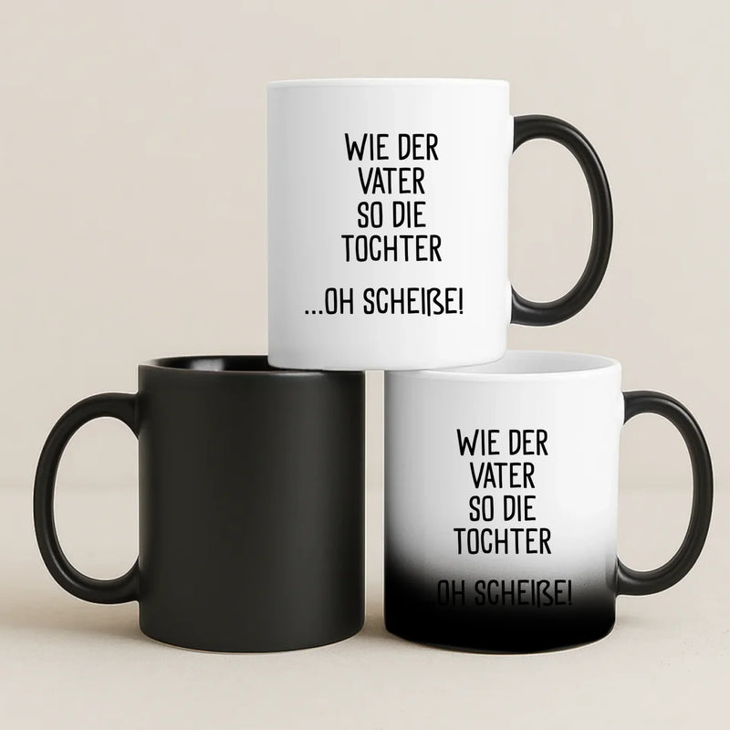 Magische Tasse mit Thermo-Farbwechsel und personalisiertem Namen – witzige Geschenkidee von Love & Faith