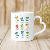 Weiße Tasse mit Herzhenkel und personalisiertem Namen – romantische Geschenkidee von Love & Faith
