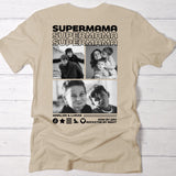 Supermama und Superpapa - Personalisiertes Oversized T-Shirt mit Rückenprint für Eltern