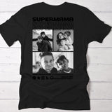 Supermama und Superpapa - Personalisiertes Oversized T-Shirt mit Rückenprint für Eltern