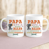 Personalisierte Tasse mit Druck für Papa – Meister Papa