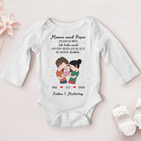 weißer Langarm-Babybody personalisierbar - gefertigt von Love & Faith