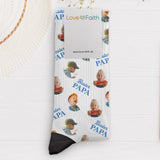 Socken mit eigenen Fotos für Papa zum Vatertag 35-38 individuell gedruckt von Love & Faith