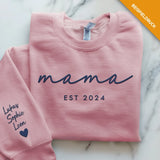 Pinker Pullover für Papa mit Kindernamen personalisiert von Love & Faith