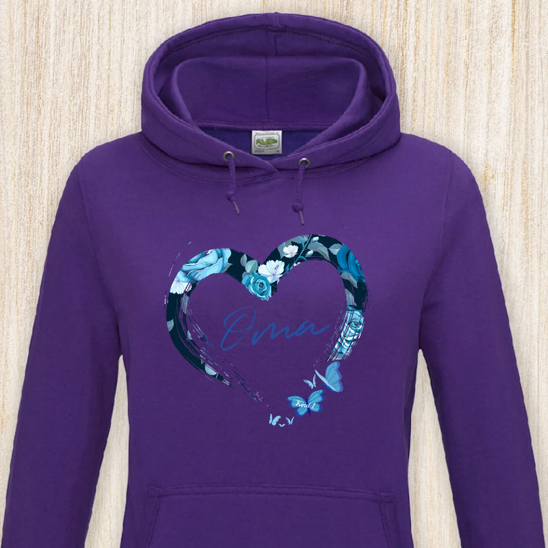 Schmetterlinge im Herzen - Großeltern-Hoodie