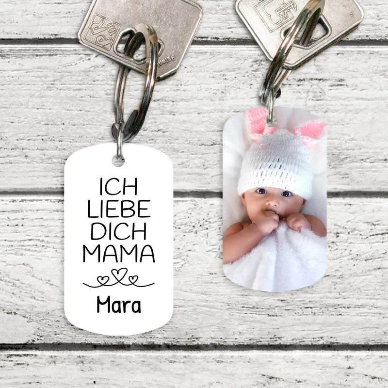 Schlüsselanhänger "Ich liebe dich Mama" Muttertagsgeschenk Idee von Love & Faith personalisiert