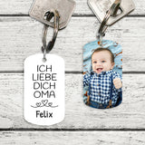 Meine Oma - Individueller Schlüsselanhänger mit Foto-Druck für Oma