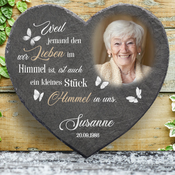 Ein Stückchen Himmel - Familien-Schieferherz