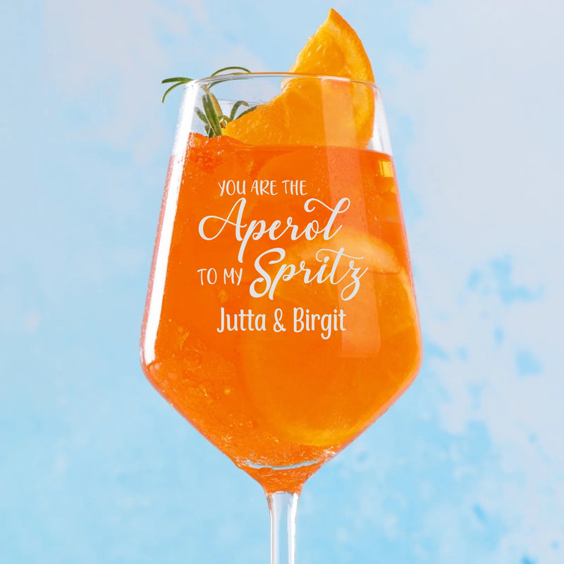 Liebe auf den ersten Spritz - Personalisiertes Glas für Sommergetränke für Freundinnen