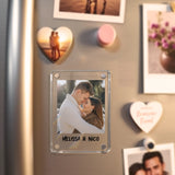 1Acrylmagnet für Kühlschrank mit Foto als Partnergeschenk personalisiert von Love & Faith