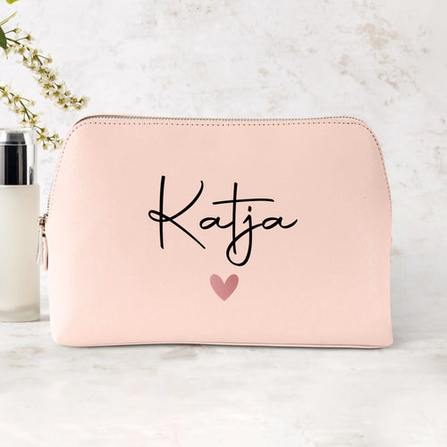 Mein Krimskrams - Personalisierte PU Kosmetiktasche mit Namens-Glanzfolie