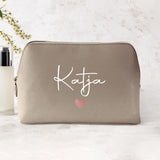 Mein Krimskrams - Personalisierte PU Kosmetiktasche mit Namens-Glanzfolie
