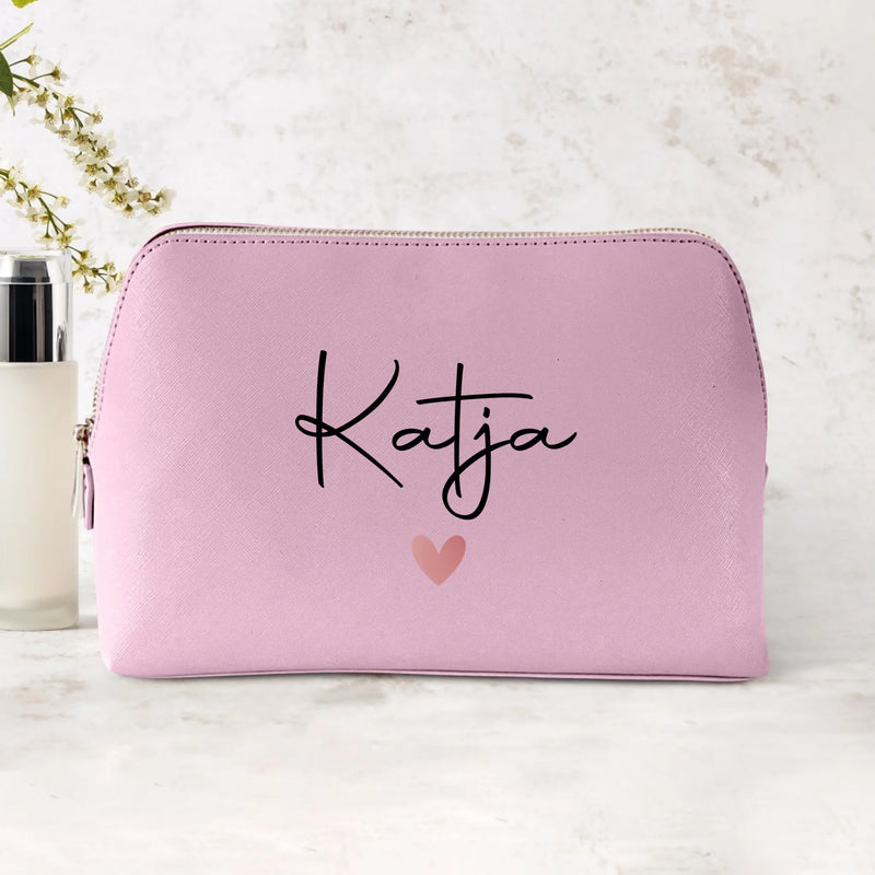 Mein Krimskrams - Personalisierte PU Kosmetiktasche mit Namens-Glanzfolie