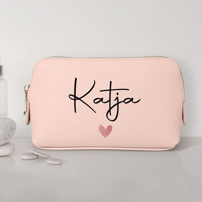 Mein Krimskrams - Personalisierte PU Kosmetiktasche mit Namens-Glanzfolie