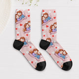 Offizielle Schlafsocken - Personalisierte Socken für Verliebte mit Clipart
