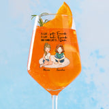 Weinglas personalisiert für deinen Lieblingsmenschen mit Namen und Illustration von Love & Faith