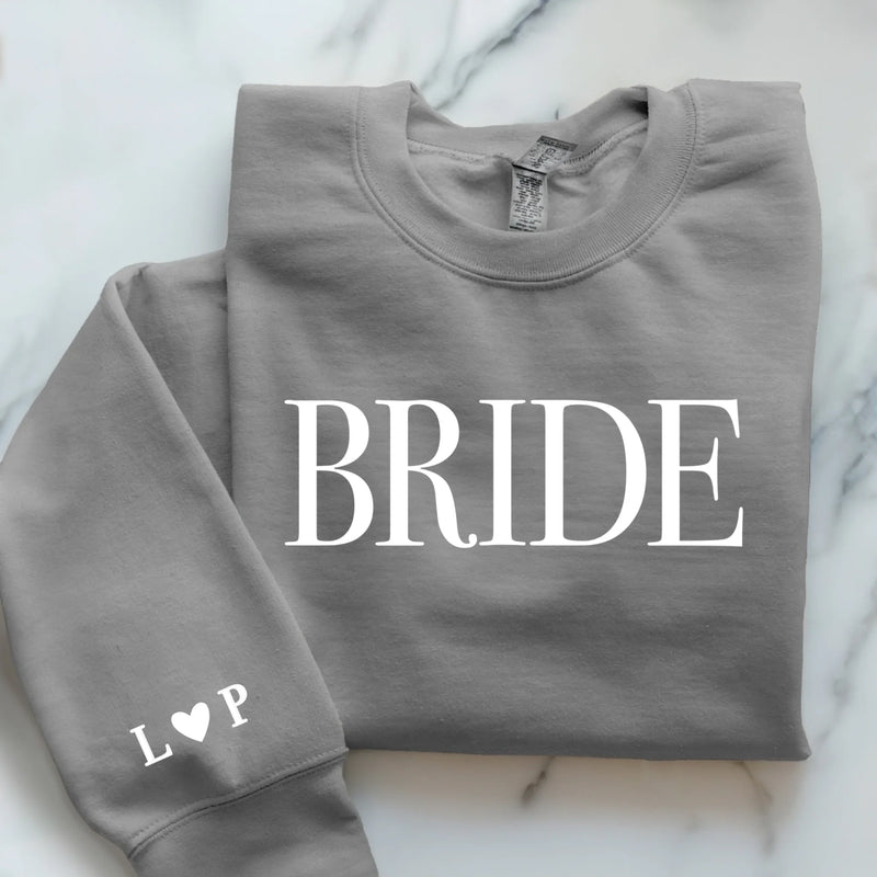 grauer Pullover personalisierbar - gefertigt von Love & Faith